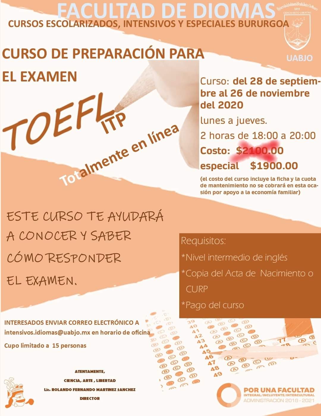 Curso de Preparación al examen TOEFL ITP Burgoa