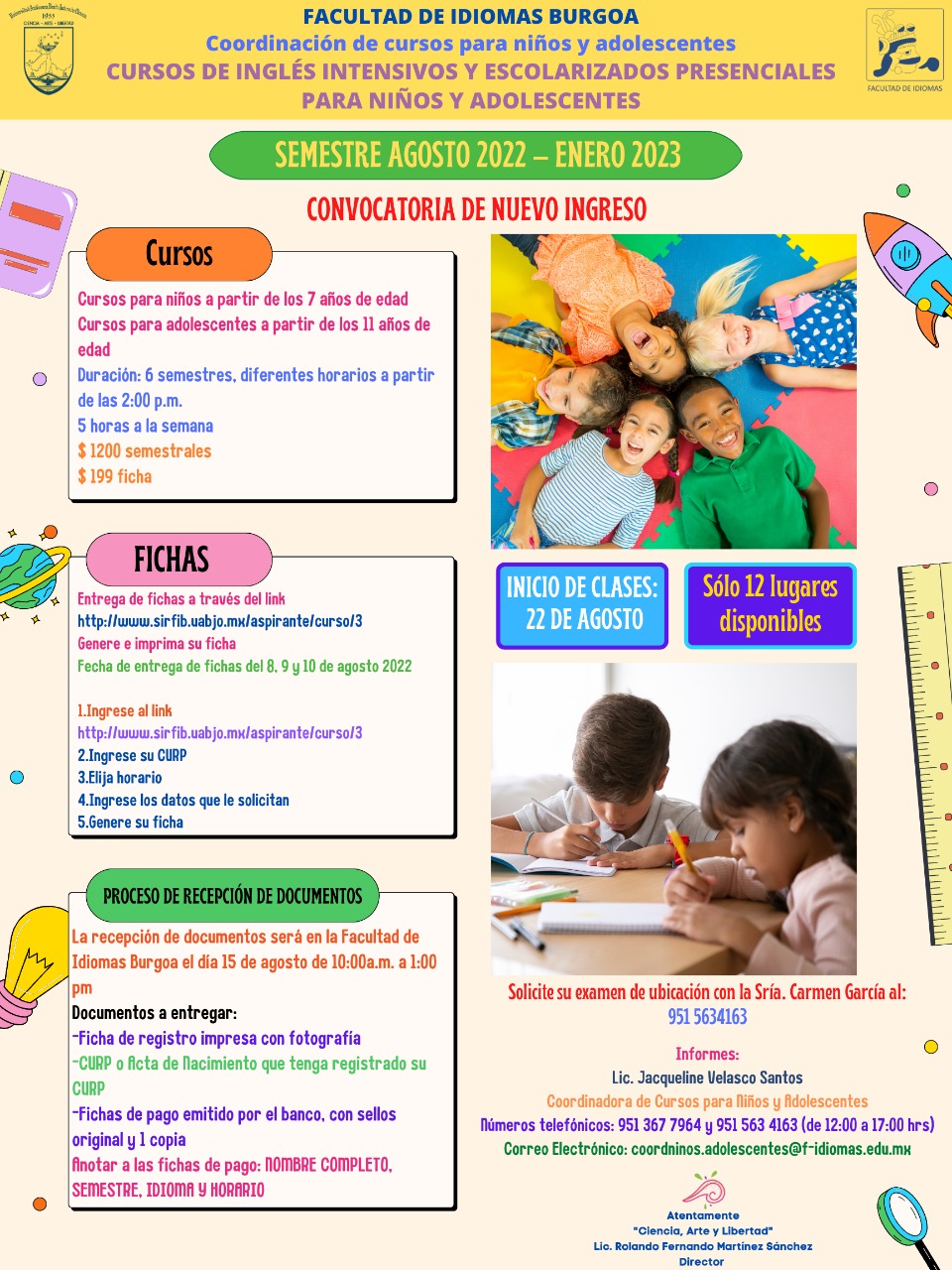 Cursos escolarizados e intensivos 2022-2023 CNyA