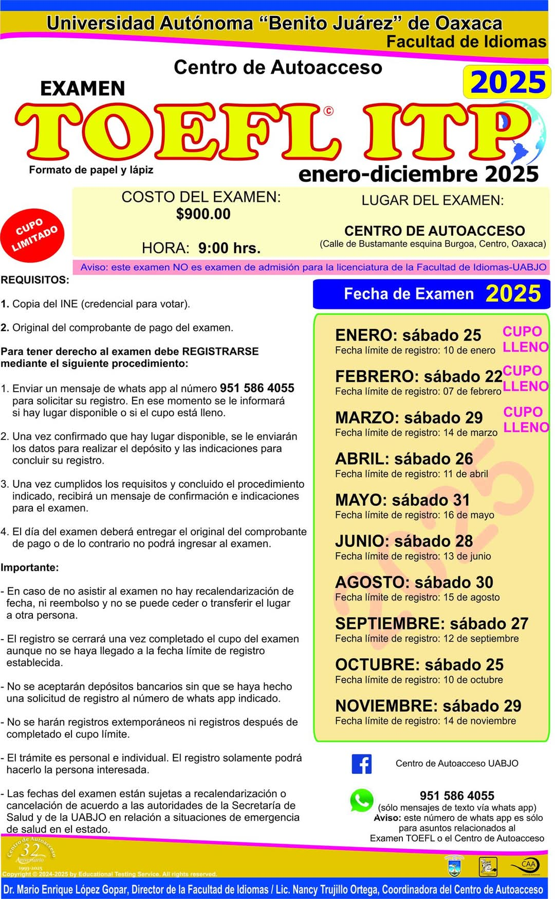 toefl itp oficial 2025